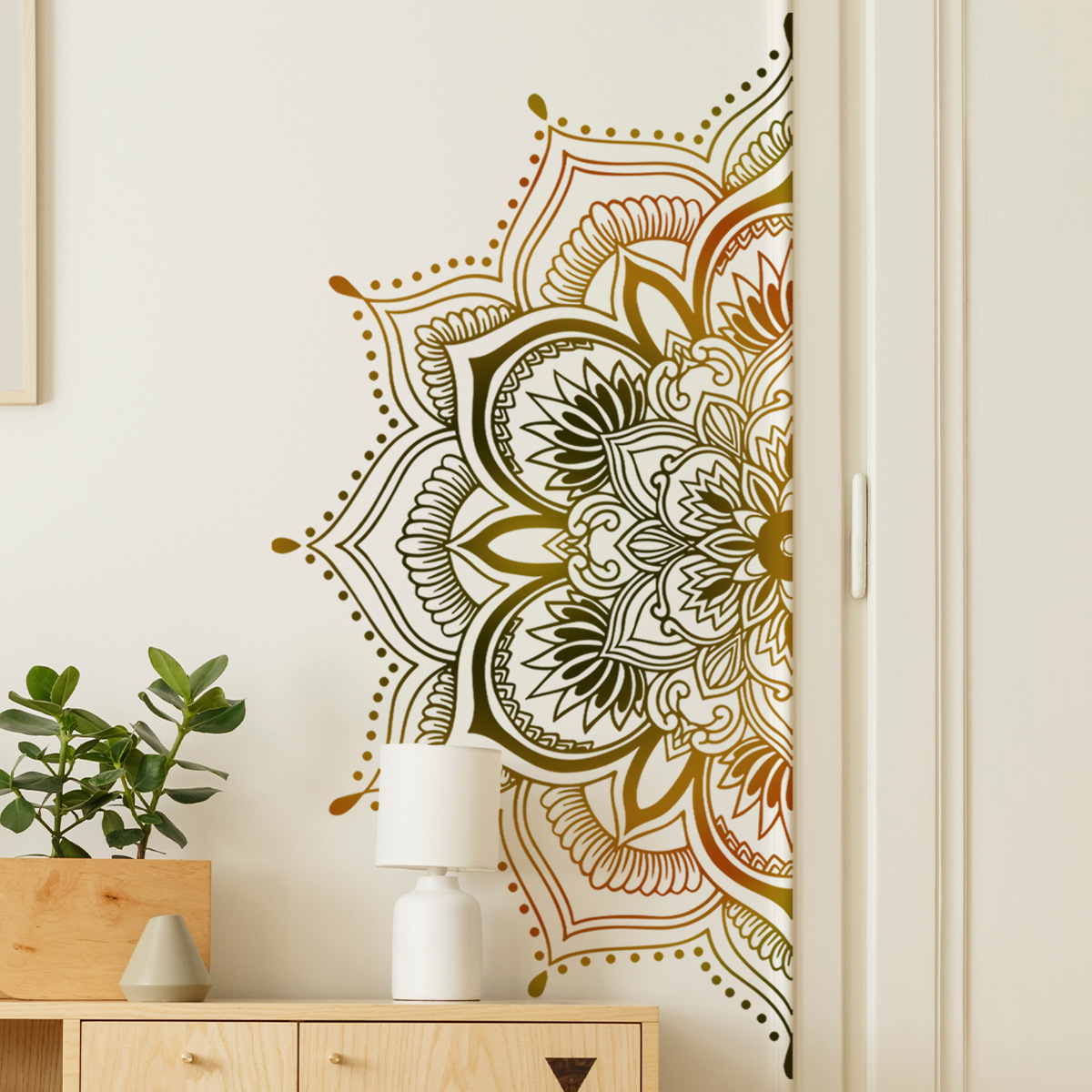 Monstera Thai Constellation - Calcomanía artística de pared de PVC,