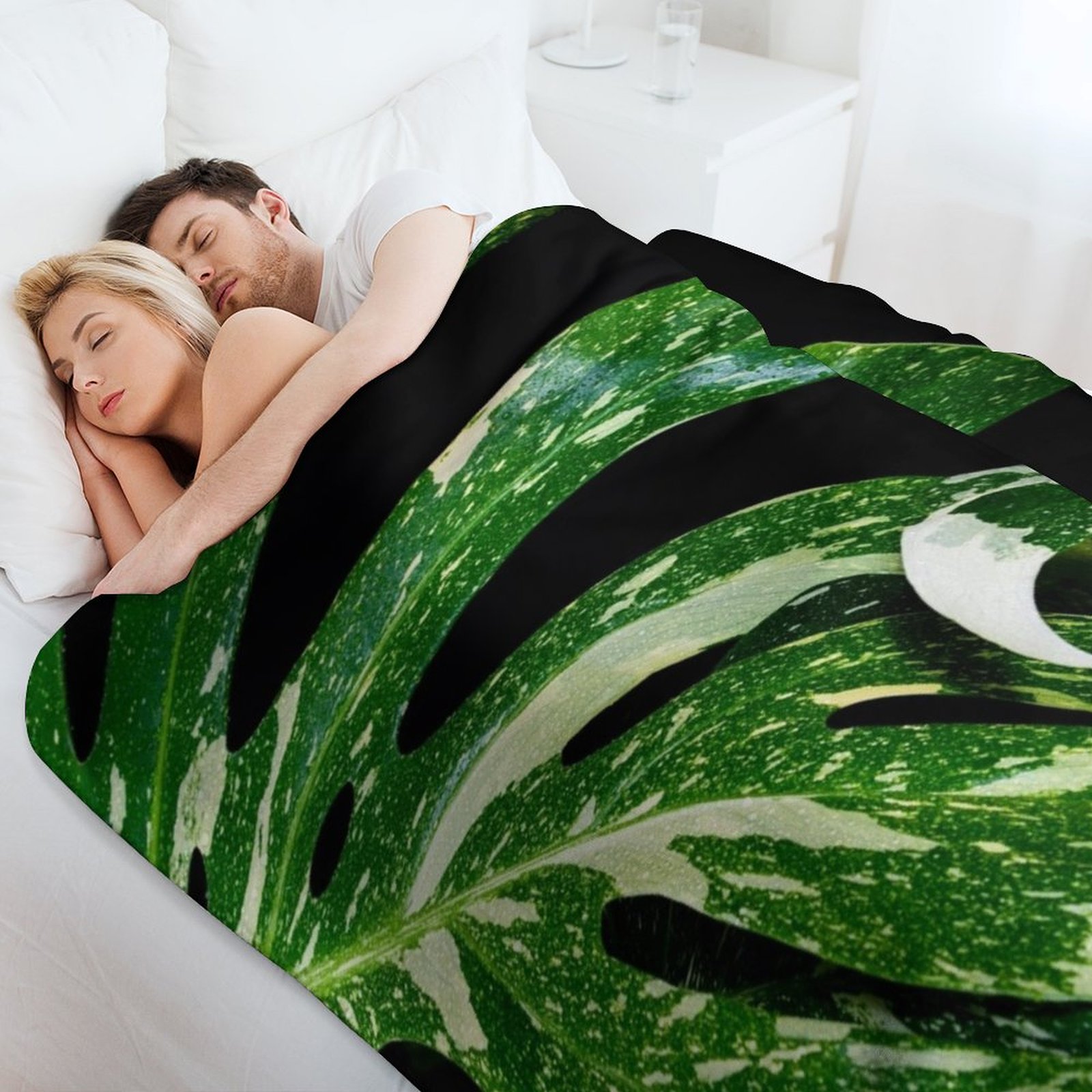 Manta decorativa con diseño de - Monstera Thai Constellation reseña y precio