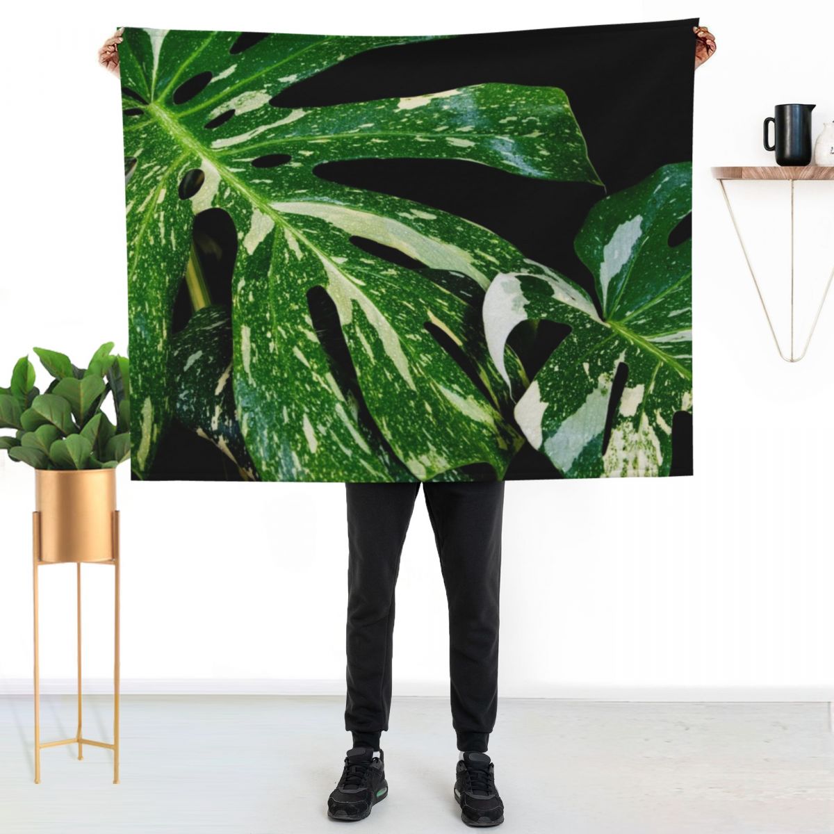 Manta decorativa con diseño de - Monstera Thai Constellation reseña y precio