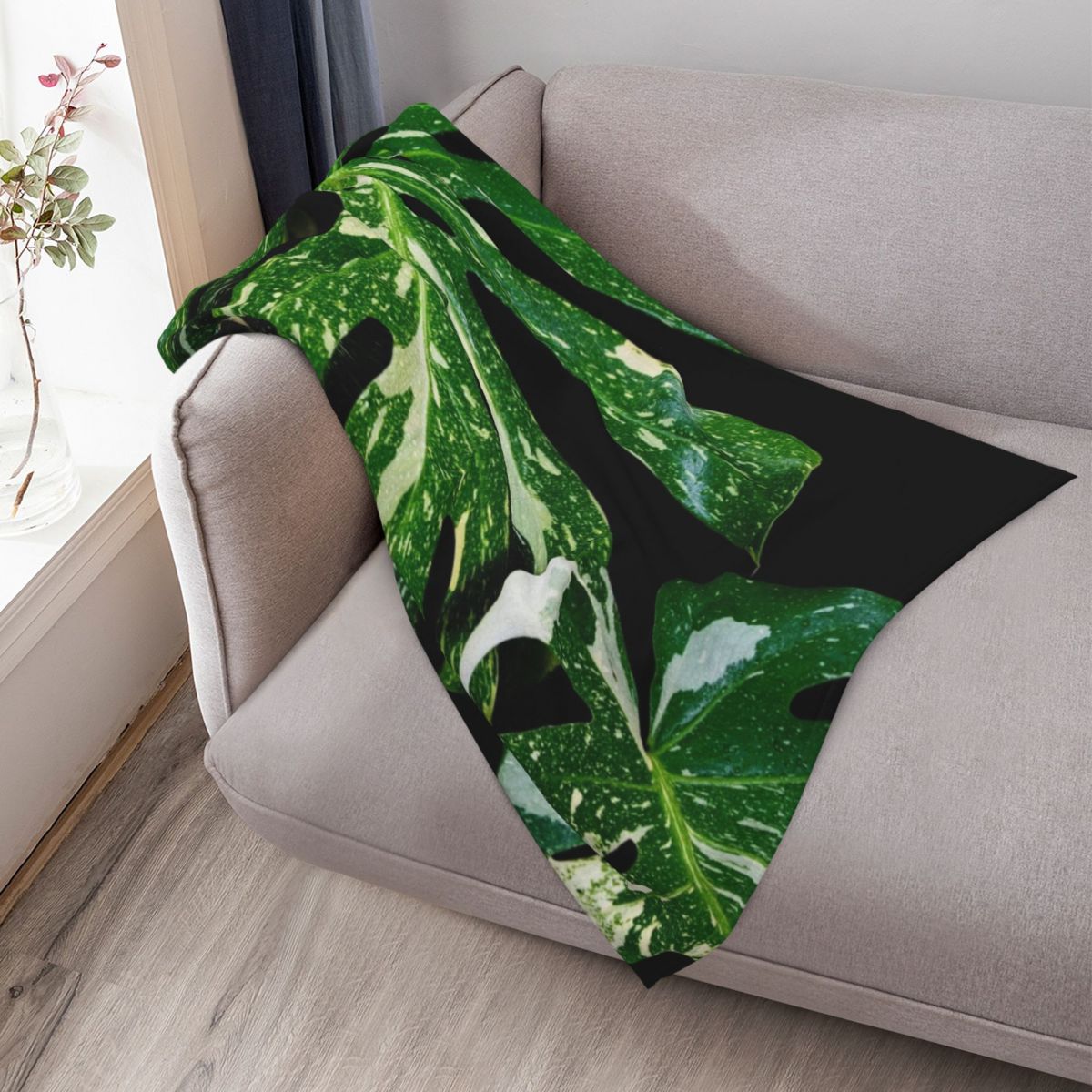 Manta decorativa con diseño de - Monstera Thai Constellation reseña y precio